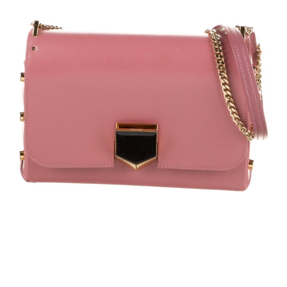 Elegant Pink Leather Shoulder Bag